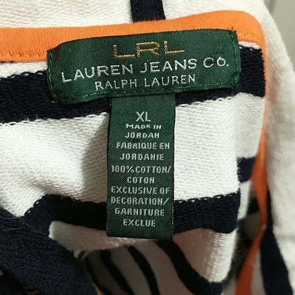 Ralph Lauren Navy & White Zip Up Hoodie - Picture 3 of 6